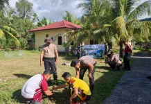 Sambut Hari Bhayangkara ke-80, Polres Alor Gelar Penghijauan di Pesisir Pantai