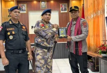 Kapolres Belu Terima Kunjungan Komandan Polisi Perbatasan Timor Leste
