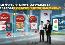 Kemensetneg Minta Masyarakat Waspadai Tiga Modus Penipuan Daring.