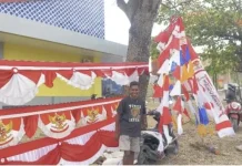 Semarak Merah Putih Perbatasan Belu, Rezeki Musiman Pedagang Atribut Kemerdekaan