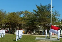 Upacara HUT ke 81 RI di PLBN Mota'ain Berlangsung Hikmat