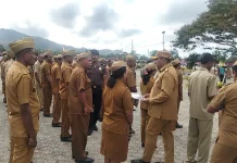 Sebanyak 114 ASN di TTU Dijatuhi Sanksi saat Apel 14 orang Sanksinya Berat