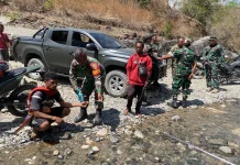 Kodim TTU Survei Kali Oelfab untuk Pembangunan Jembatan-Permudah Akses Masyaraka