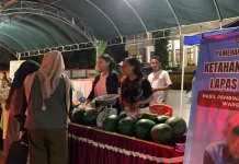 Semangka Hasil Pembinaan Warga Binaan Dipamerkan di Pameran Pangan Lokal