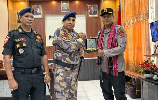 Kapolres Belu Terima Kunjungan Komandan Polisi Perbatasan Timor Leste