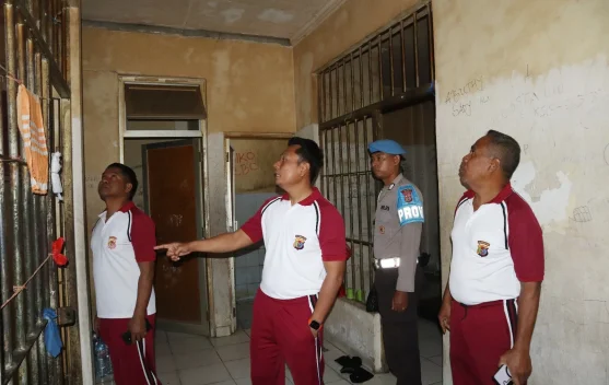 Kapolres Belu Cek Ruang Tahanan dan Kondisi Kesehatan Warga Binaan