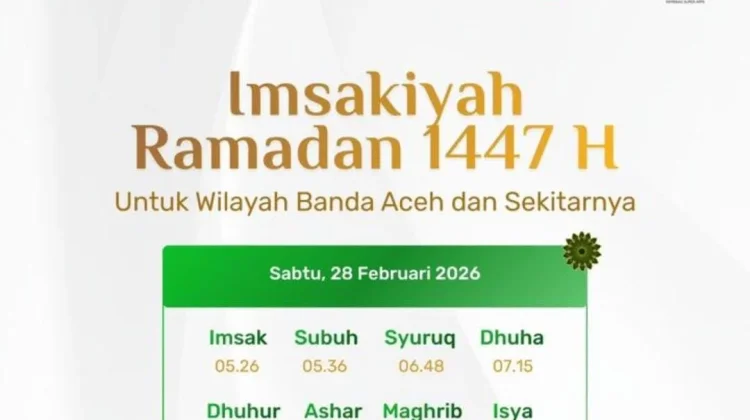 Jadwal Imsak untuk Wilayah Banda Aceh 28 Februari 2026