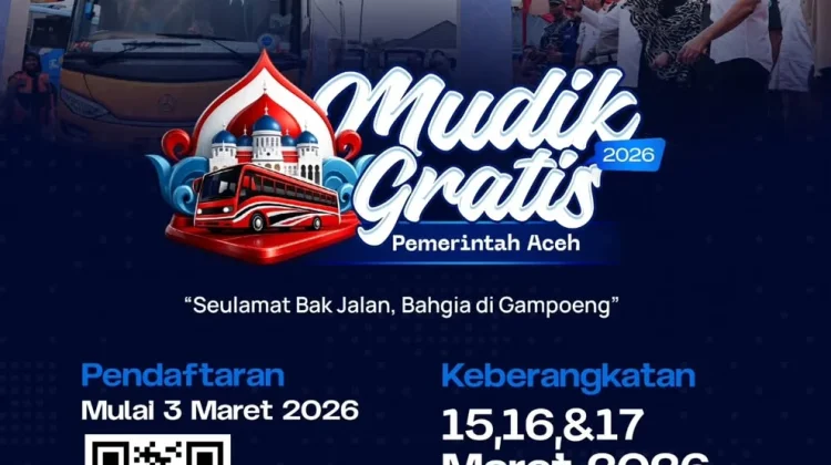 Pemerintah Aceh Buka Pendaftaran Mudik Gratis Mulai 3 Maret