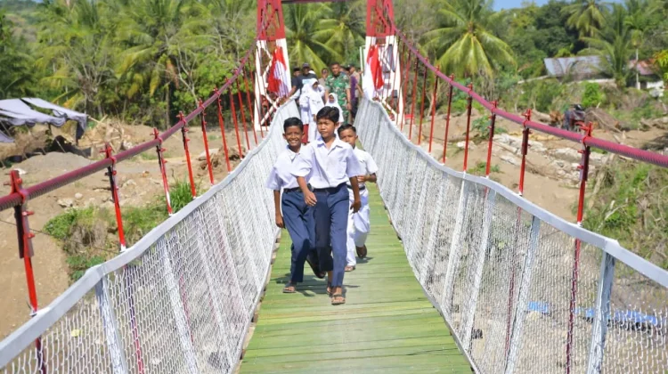 Jembatan Perintis Garuda Peudada Bireuen Rampung Dikerjakan