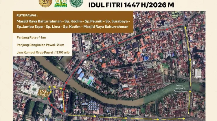 Pawai Takbir di Banda Aceh Resmi Digelar 20 Maret, Ini Rutenya !