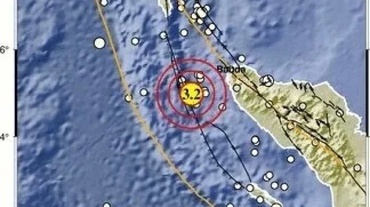 Gempa Dangkal Magnitudo 3,2 Guncang Aceh Jaya, Tidak Berpotensi Tsunami