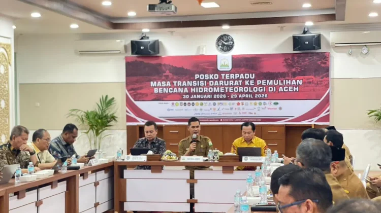 Sekda Aceh Kumpulkan 15 SKPA Tindaklanjuti Hasil Monev TKD 2026