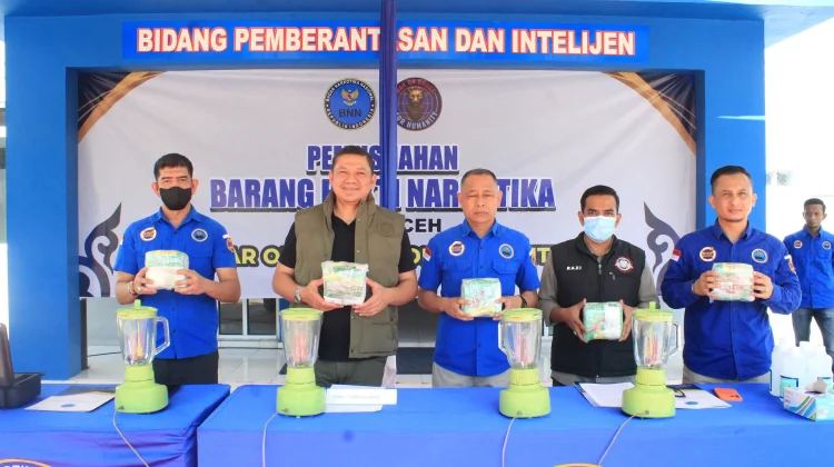 BNN Aceh Musnahkan Hampir 5 Kilogram Narkotika Jenis Sabu