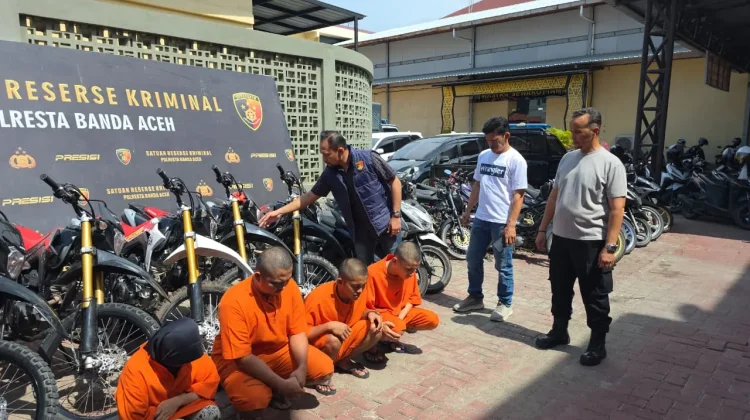 Polisi Ciduk Pasutri Penadah Motor Hasil Curian di Banda Aceh