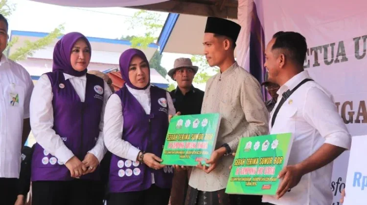 Masyarakat Geudeubak Aceh Utara Terima Bantuan Sumur Bor