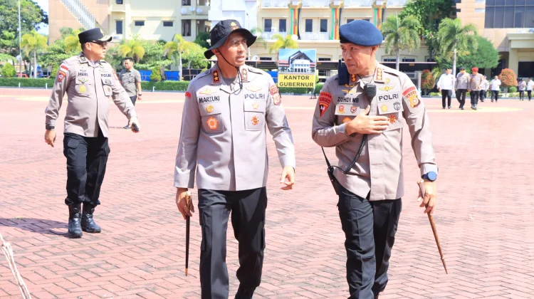 Polda Aceh Simulasikan Sispamkota, Tegaskan Pelayanan Humanis Jelang May Day 2026