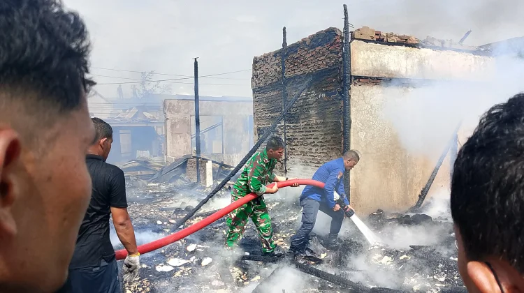 Dampak Kebakaran di Gampong Jawa Lama Lhokseumawe Hanguskan 77 Rumah