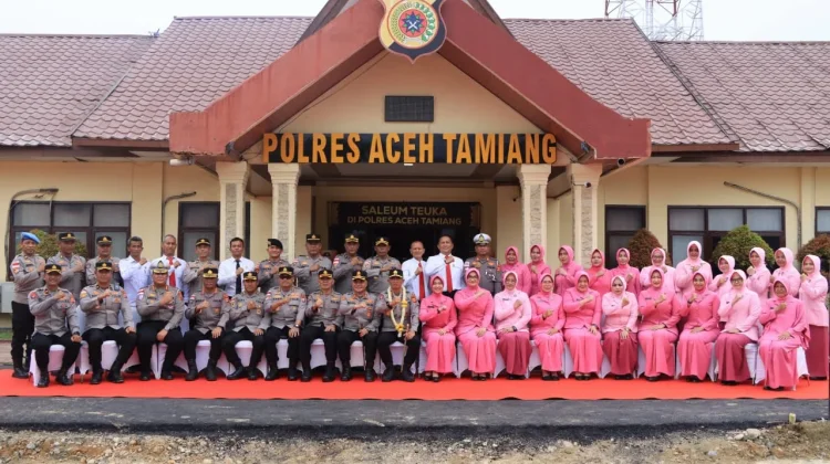 Kapolda Aceh Tinjau Pembangunan Huntap Polri di Aceh Tamiang