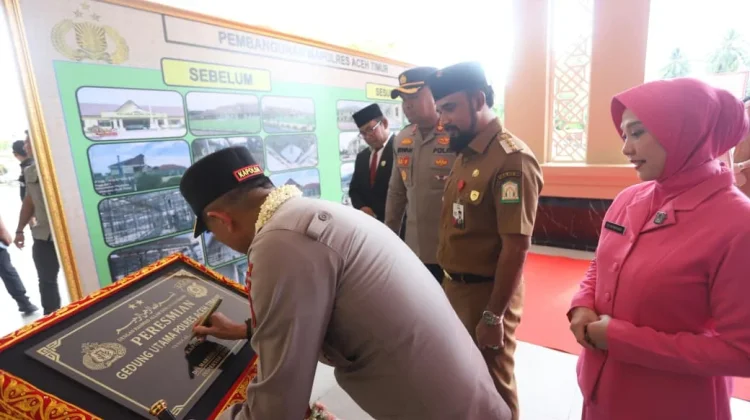 Kapolda Aceh Resmikan Gedung Utama Polres Aceh Timur dan Serahkan Bantuan Sosial