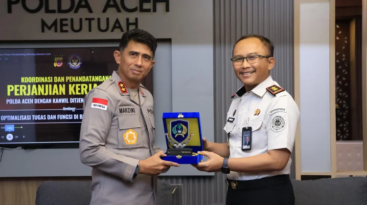 Polda Aceh dan Kanwil Ditjen Pemasyarakatan Aceh Teken Perjanjian Kerja Sama
