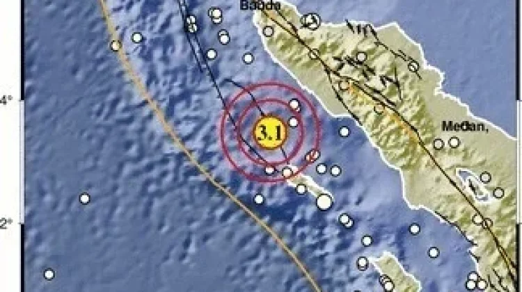 Gempa Bumi Magnitudo 3,1 Guncang Kabupaten Aceh Barat