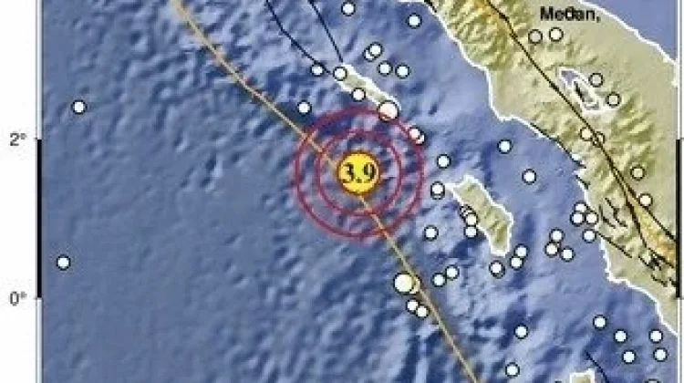 Gempa Magnitudo 3,9 Guncang Barat Daya Sinabang Aceh