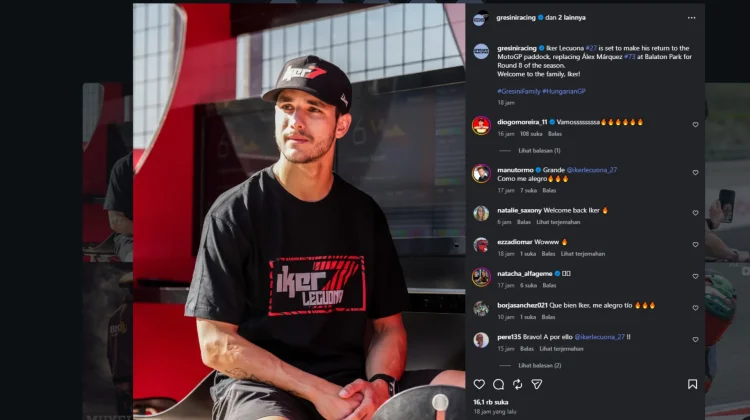 Gresini Tunjuk Iker Lecuona Gantikan Alex Marquez di Hungaria