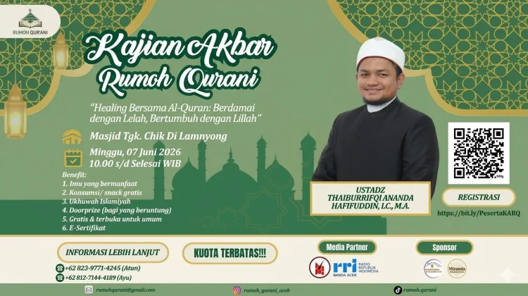 Healing Bersama Al-Quran, Rumoh Qurani Gelar Kajian Akbar di Aceh