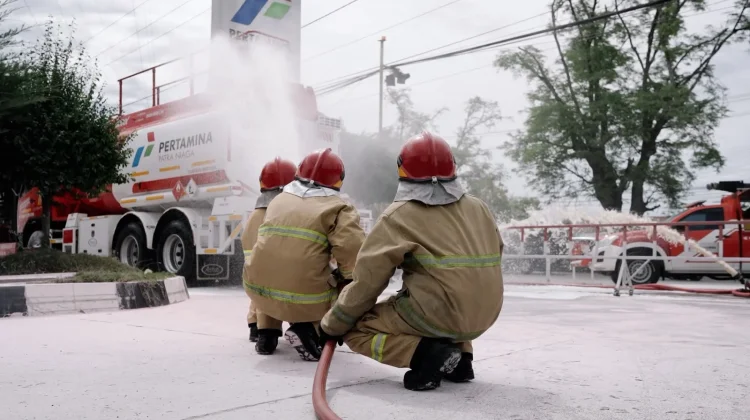Pertamina Simulasi Penanggulangan Keadaan Darurat SPBU di Aceh Besar