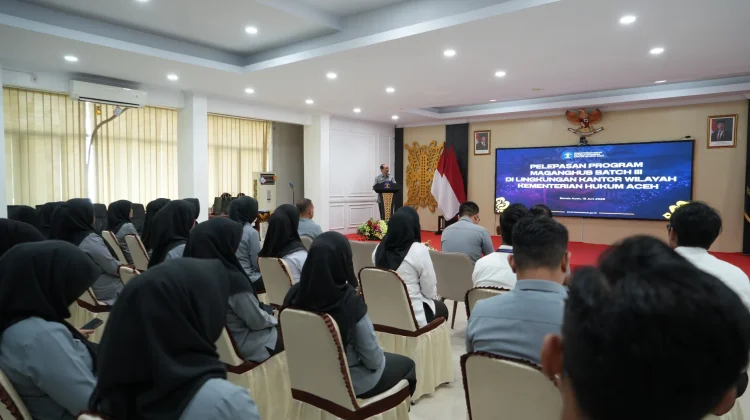 Lima Peserta Tuntaskan Program Pemagangan Nasional di Kemenkum Aceh