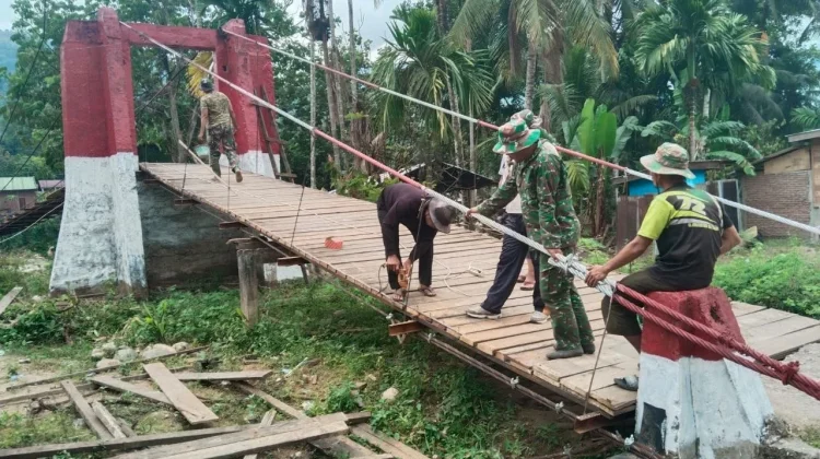 Jembatan Gantung di Ketambe Hampir Rampung