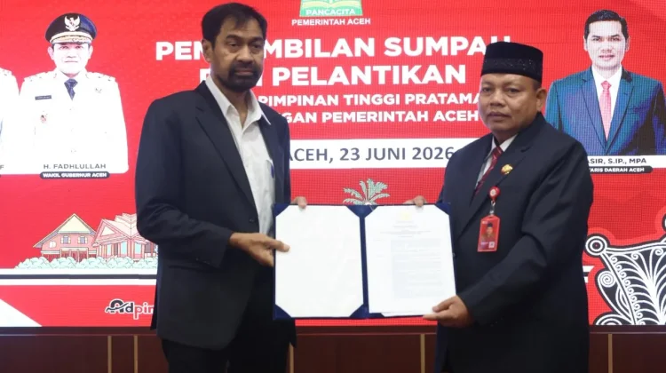Gubernur Aceh Lantik Misran Fuadi sebagai Kepala Dinas Syariat Islam