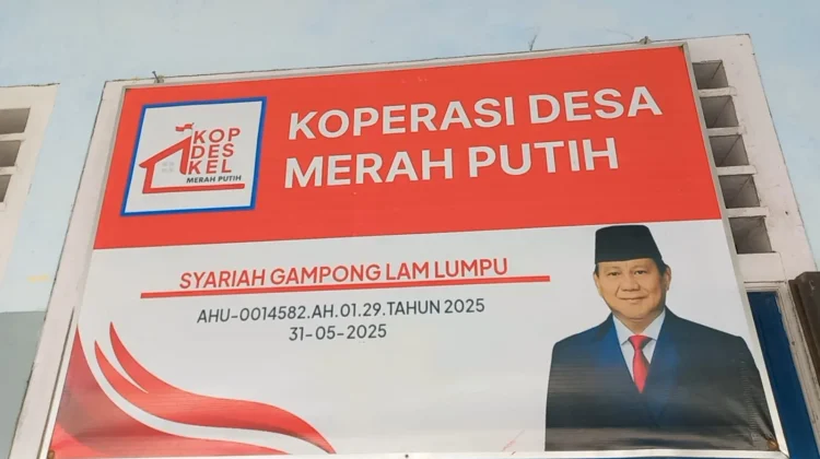 Koperasi Desa Merah Putih Syariah Lam Lumpu Jadi Percontohan di Aceh Besar
