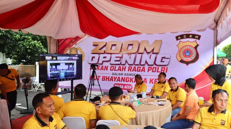 Kapolda Aceh Hadiri Secara Virtual Pembukaan Pekan Olahraga Polri 2026
