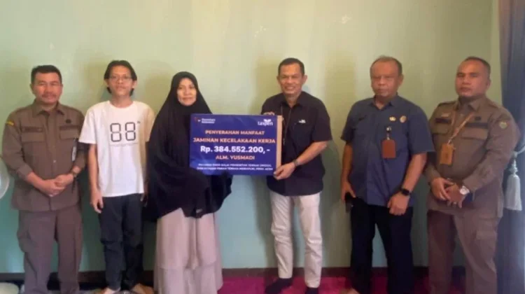 Taspen Banda Aceh Salurkan Santunan JKK Senilai Rp384 Juta