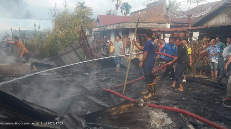 Kebakaran Hanguskan 13 Rumah di Aceh Tenggara