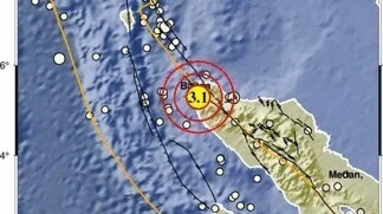 Gempa Magnitudo 3,1 Guncang Barat Jantho Aceh Besar
