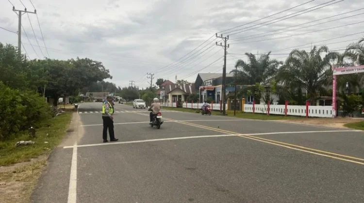 Satlantas Polres Aceh Jaya Intensifkan Strong Point Pagi