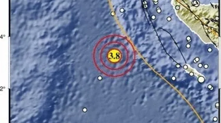 Gempa Bumi Magnitudo 3,8 Guncang Aceh Jaya, tidak Berpotensi Tsunami
