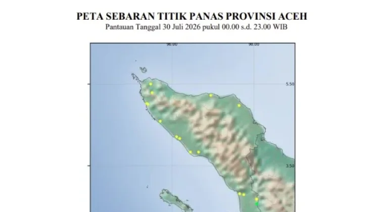 Waspada Karhutla, BMKG Deteksi 16 Titik Panas di Aceh