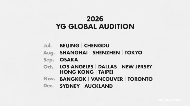 YG Buka Audisi Global 2026, Cari Bintang K-Pop Baru