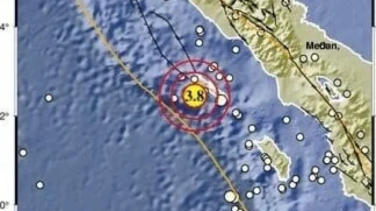 Dua Rentetan Gempa Guncang Perairan Simeulue