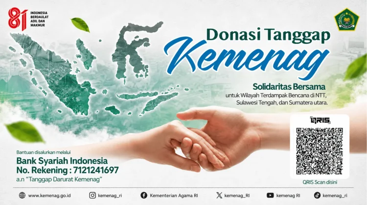 Kementerian Agama RI Resmi Buka Donasi Tanggap Bencana