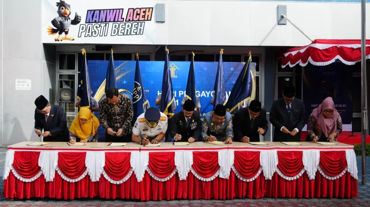 Kementerian Hukum Aceh Tandatangani MoU dengan Lintas Sektoral