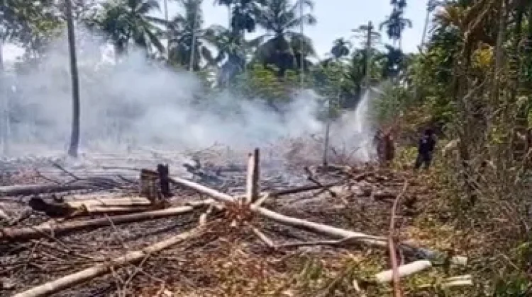 Kebakaran Lahan di Lamtamot Aceh Besar, Tiga Hektare Terbakar