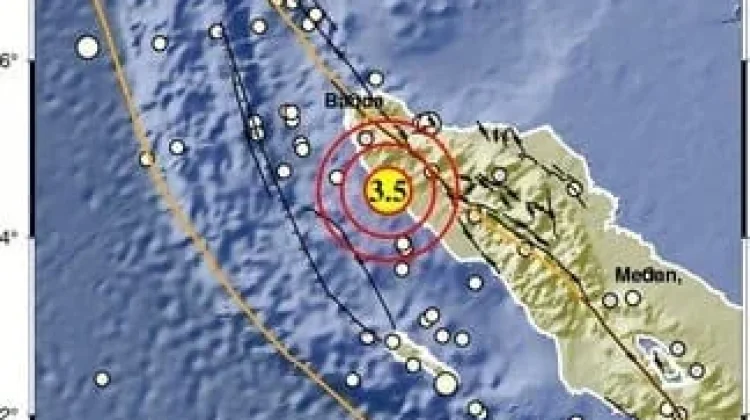 Gempa Magnitudo 3,5 Guncang Aceh Jaya