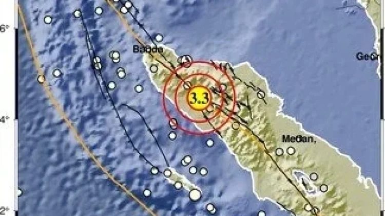 Gempa Dangkal Magnitudo 3,3 Guncang Daratan Nagan Raya, Aceh