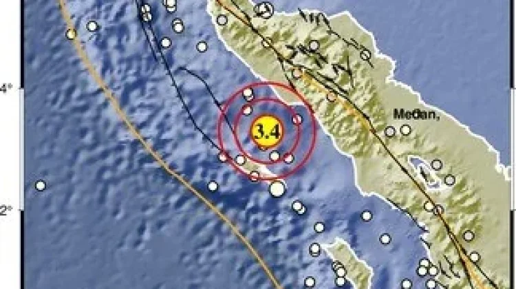Gempa Magnitudo 3,4 Guncang Sinabang Aceh