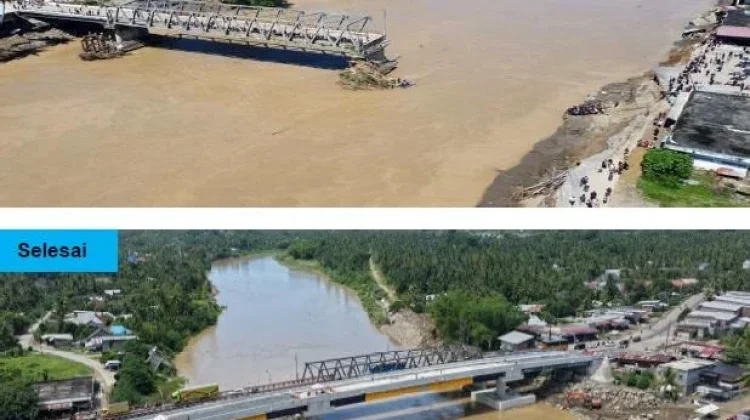 Jembatan Kuta Blang dan Dua Jembatan Lintas Timur Aceh Sudah Dipulihkan