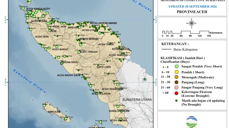 Aceh Diprakirakan Hujan hingga Akhir September